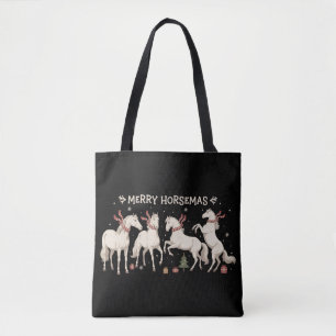 Christmas Horse Lover Merry Horsemas Farmer Farm  Tote Bag