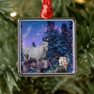 Christmas Horse Magic Metal Tree Decoration