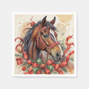 Christmas Horse Napkin