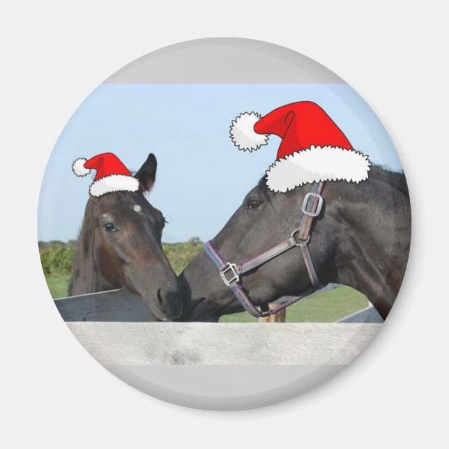 Christmas Horse & Pony Magnet (Front)