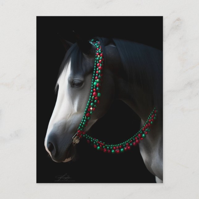 Christmas Horse Postcard (Front)