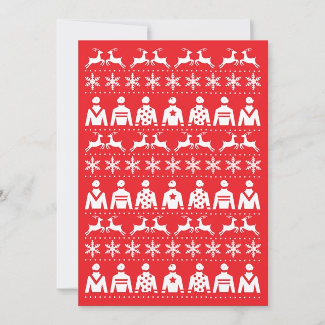 Christmas Horse Racing Jockey Ugly Sweater (Front)