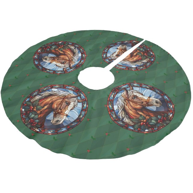 Christmas Horse Tree Skirt (Angled)