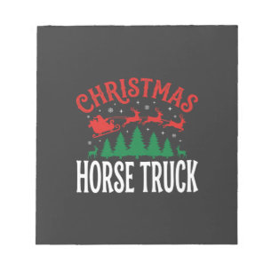 Christmas Horse Truck Santa Sleigh Notepad