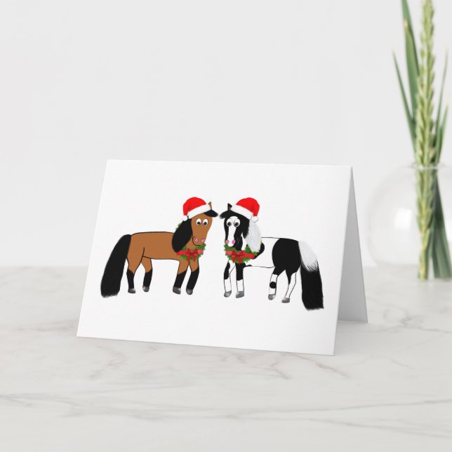 Christmas Horses Holiday Card (Front)