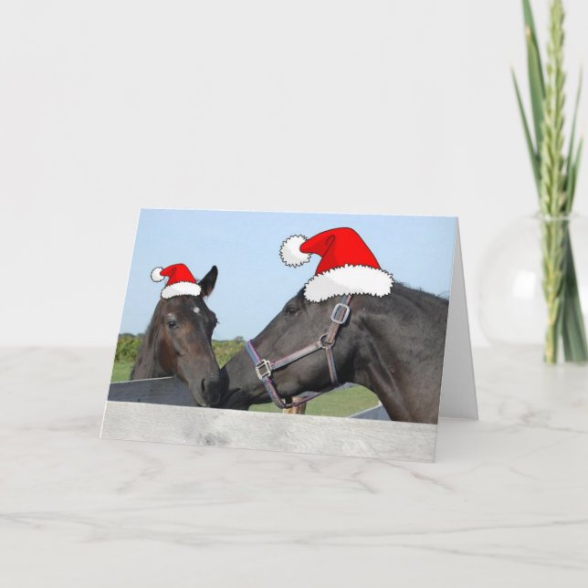 Christmas Horses Holiday Card (Front)