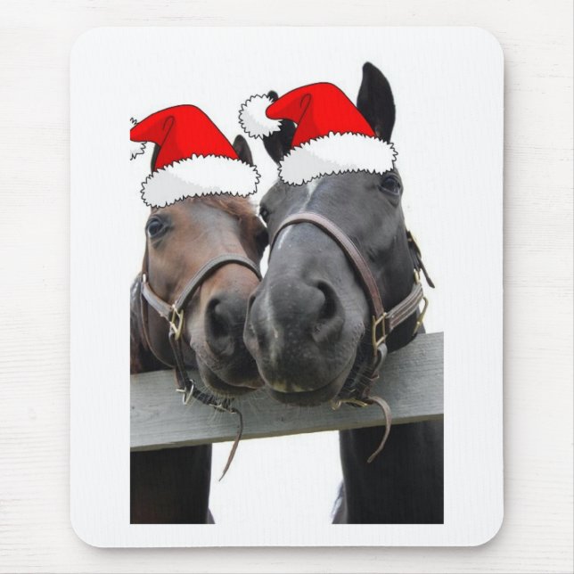 Christmas Horses Mouse Mat (Front)