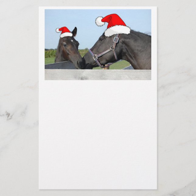 Christmas Horses Stationery (Front)