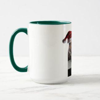 Christmas Horses Wearing Santa Claus Hats Mug