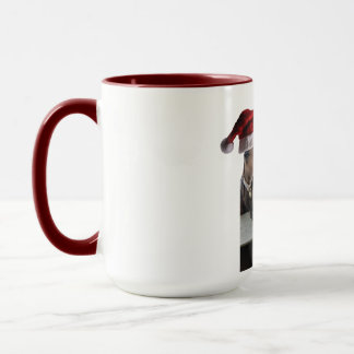 Christmas Horses wearing Santa Claus Hats Mug