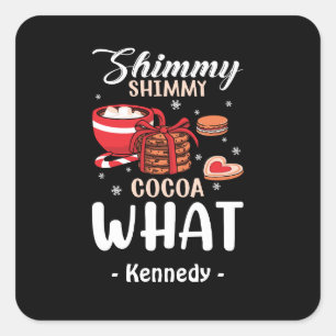 Christmas Hot Chocolate and Cookies Square Sticker