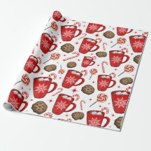 Christmas Hot chocolate and sweets Wrapping Paper