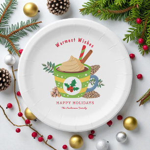 Christmas Hot Chocolate Cocoa Cup  Paper Plate
