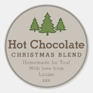 Christmas Hot Chocolate diy gift sticker