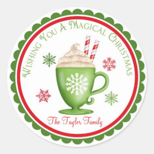 Christmas Hot Chocolate Holiday Stickers
