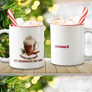 Christmas Hot Chocolate is Cool Two-Tone Coffee Mug