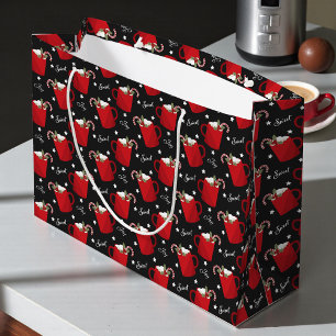 Christmas Hot Chocolate Joy   Holidays Large Gift Bag