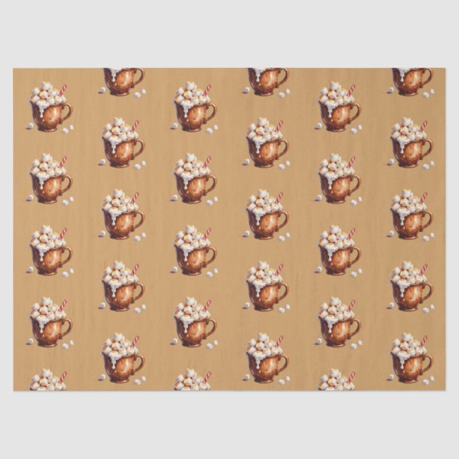 Christmas Hot Chocolate Tissue Paper (Front)