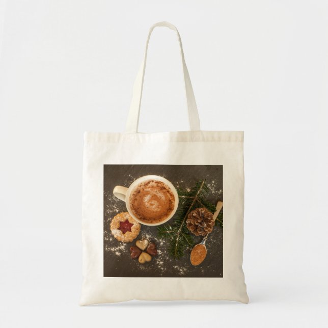 Christmas Hot Chocolate Tote Bag (Front)