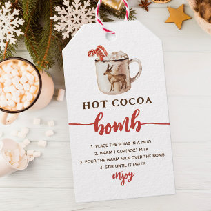 Christmas Hot Cocoa Bomb Chocolate Favour Tags
