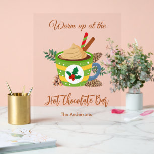 Christmas Hot Cocoa Chocolate Bar Sign Poster