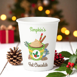 Christmas Hot Cocoa Chocolate Paper Cups