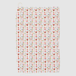 Christmas hot Cocoa, Ginger Cookies Golf Towel