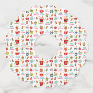 Christmas hot Cocoa, Ginger Cookies Wine Glass Tag