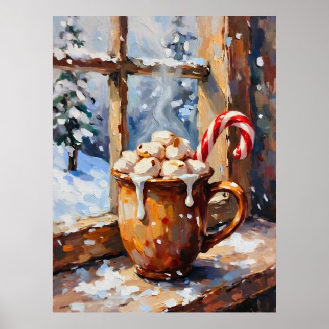 Christmas Hot Cocoa with Roasted Marshmallows  Poster (Front)