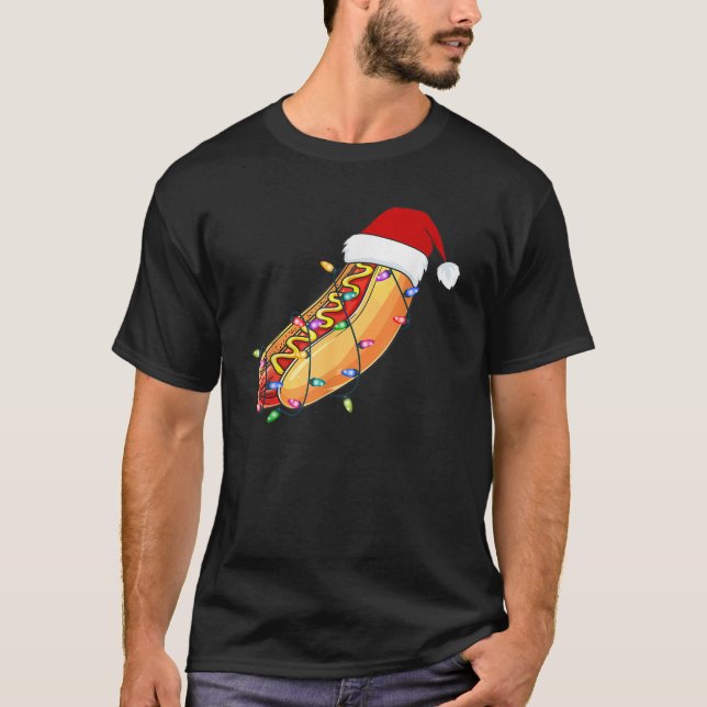 Christmas Hot Dog Lover Xmas Hotdogs Hot Dog Stand T-Shirt (Front)
