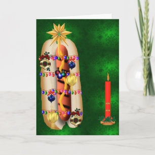 Christmas Hotdog Holiday Card