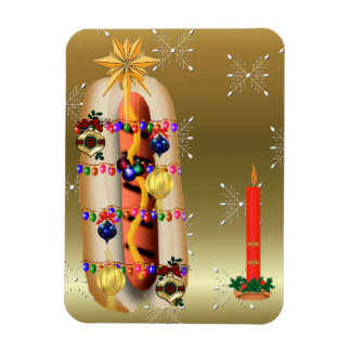 Christmas Hotdog Magnet