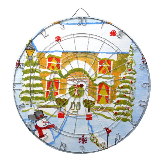 Christmas House Dartboard (Front)