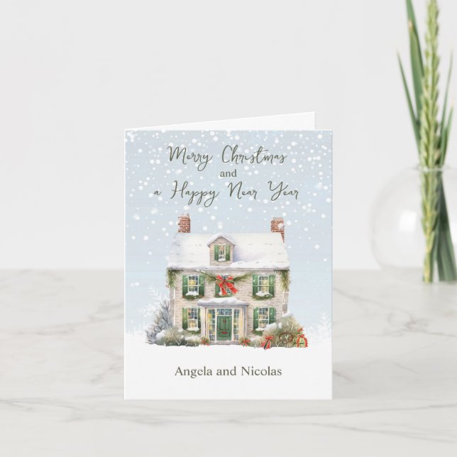 Christmas House in Snow Card (Front)