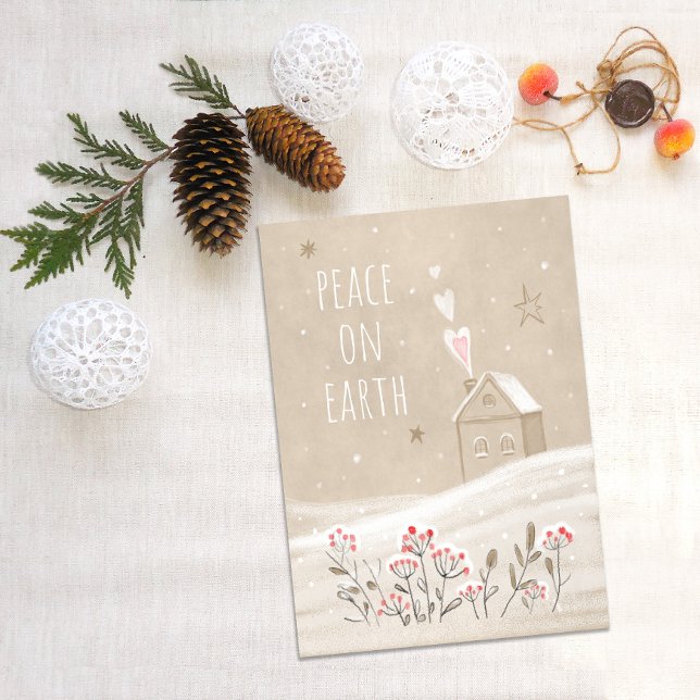 Christmas House in Snow Holiday Postcard (Creator Uploaded)