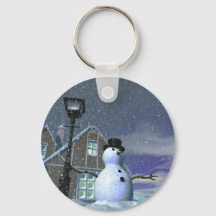 Christmas House Keychain