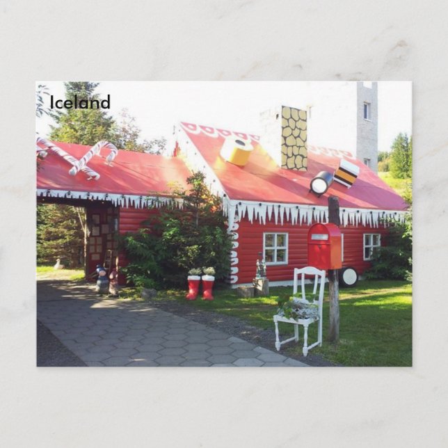 Christmas House near Akureyri, Iceland Holiday Postcard (Front)