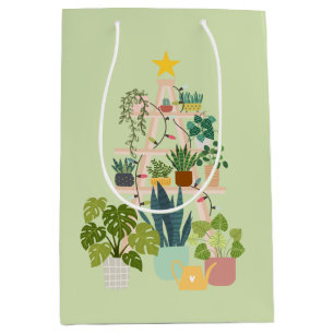 Christmas House Plant Medium Gift Bag