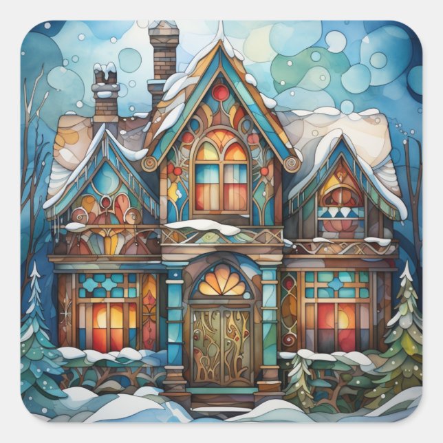 Christmas House Stickers (Front)