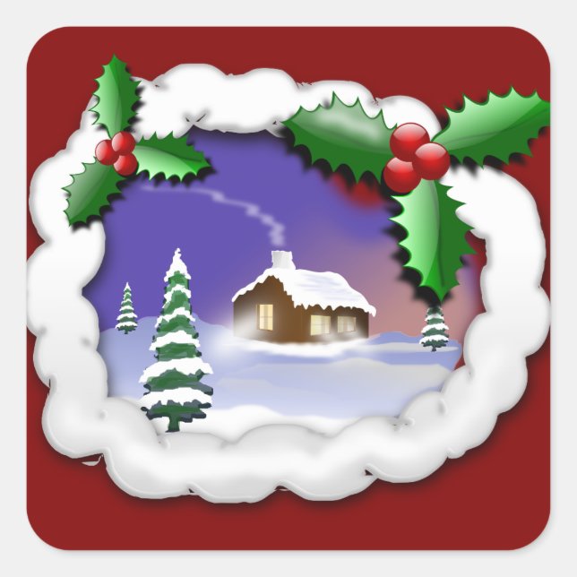 christmas house stickers (Front)