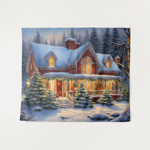 Christmas House Tapestry