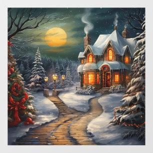 Christmas House Window Cling