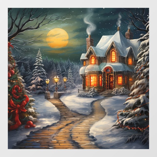 Christmas House Window Cling (Sheet)