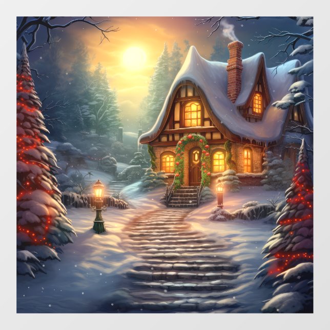 Christmas House Window Cling (Sheet)