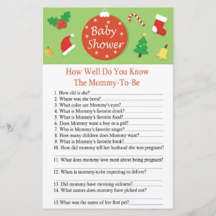 Christmas how well do you know baby shower