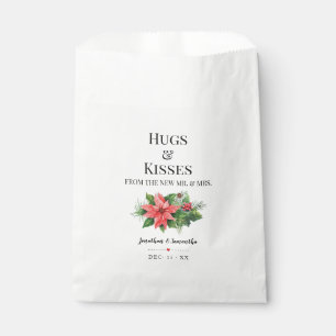 Christmas Hugs and Kisses from New Mrs Wedding Favour Bags