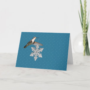 Christmas Hummingbird Holiday Card