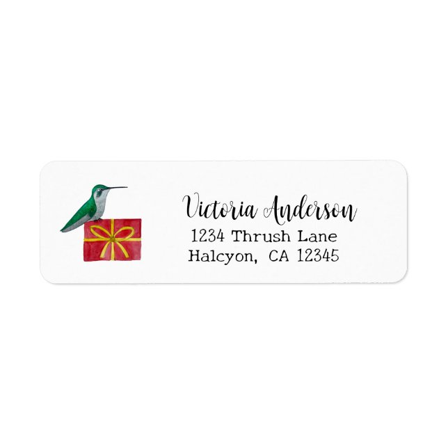 Christmas Hummingbird  Label (Front)