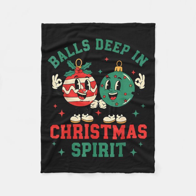 Christmas Humor Deep In Christmas Srit  Fleece Blanket (Front)