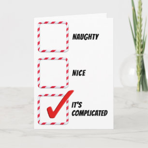 Christmas Humor Naughty Or Nice Check Boxes  Card